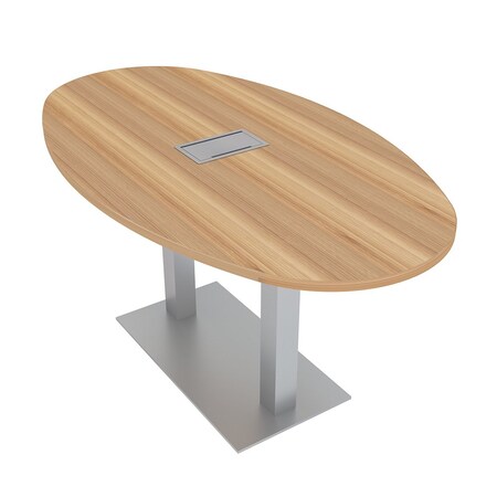 Skutchi Designs 33.5 in W, 59.5 in L, 29 in H, Engineered Wood Top, Brown HAR-BOVL-34X60-DOU-ELEC-XD21